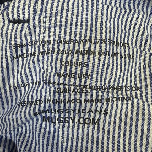 Mugsy Jeans Pants Morgans Mens 31x34 Navy Blue Straight Stretch Chinos K4PNNV - Picture 11 of 11